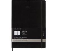 Agenda scolaire Moleskine 2023 Semainier Pro Vertical A4 Rigide Noir Noir G