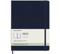 Agenda scolaire Moleskine 2023 Semainier très grand format Rigide Bleu Saphir Bleu Saphir G
