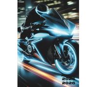 Agenda Scolaire Moto: Un Jour par Page, Journalier | 12x17 cm, Format Standard | De Septembre à Juillet, Ecole Primaire, Collège, 6eme, 5eme, 4eme, ... Garçon, Adolescent | Moto de Sport, route