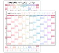 Agenda Scolaire Mural 2025-2026 A2 ¿ Calendrier À Poster Plié Agenda Scolaire Double Face Août 2025 À Août 2026 Coloré, Spacieux, Facile À Lire (Horizontal)