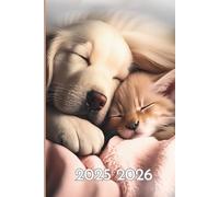 Agenda Scolaire: Organiseur Journalier | Une page par jour | Collège Fille, Garçon, 6ème 5ème 4ème 3ème | Primaire CE1, CE2 CM1, CM2 | Lycée | chat et chien Mignon | Tout doux