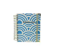 Agenda scolaire Page par jour | Idéal pour les enseignants et les élèves | Couleur bleue | Dimensions 2,5 x 20 x 21,5 cm - Sweet Color