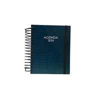 Agenda scolaire Page par jour | Idéal pour les enseignants et les élèves | Couleur bleue | Dimensions 2,5 x 20 x 21,5 cm - Sweet Color