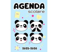 Agenda Scolaire Panda Kawaii: Agenda Format A5 Journalier Quotidien en Français, Fille Garçon College Lycee Etudiant Primaire