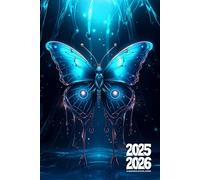 Agenda Scolaire Papillon 2025 2026: Gérez votre temps avec efficacité et atteignez vos objectifs académiques en toute simplicité grâce à notre Planificateur Quotidien au format A5 │ Fille, Garçon