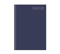 Agenda scolaire semainier 2023-2024 A5 relié à la pochette Bleu