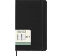 Moleskine Agenda Hebdomadaire 2026 2027 - Agenda 18 mois avec espace pour les notes, couverture rigide et fermeture élastique, couleur noire, format Large 13 x 21 cm