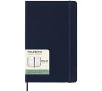 Agenda scolaire semainier hebdomadaire avec couverture rigide Moleskine Format Large 18 mois 2026-2027 Bleu saphir Bleu saphir