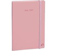 Agenda scolaire semainier Quo Vadis Collection Pastel Septembre 2026 à Décembre 2027 16 x 24 cm Rose Rose G
