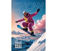 Agenda scolaire Snowboard 2024-2025: Garçon, fille - Collège, lycée, étudiant, C.M.2 - 2 jours/page - 15,24 x 22,86 cm (proche A5) - Montagne, neige, sports d'hiver, freestyle