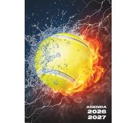 Agenda Scolaire: Tennis, Balle de Tennis | Un Jour par Page, Journalier | 12x17cm, Format Standard | Planificateur, Organisateur, Scolaire, Ecole, ... 3eme, Lycée, Etudiant | Enfant, Garçon, Fille