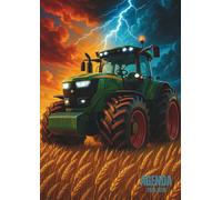 Agenda scolaire tracteur: Journalier (une page par jour) | De septembre à juillet | 12x17 cm | Ecole, collège & lycée | Enfant, ado, garçon | Tracteur Agricole, Agriculture