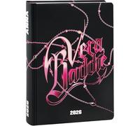 Agenda scolaire Vera Baddie Anna 2025-2026, agenda journalier 16 mois pour filles école primaire et moyenne 12 x 16,5 cm + trousse zip tombolon blanc + porte-clé pailettes et stylo multicolore