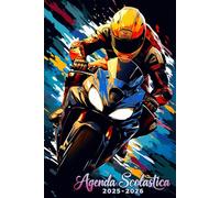 Agenda Scolastica 2025 2026: Diario Scuola Per Ragazza e Ragazzo, Elementari, Primaria, Media, Superiori | da Settembre a Luglio | A5 | Corsa motociclistica.