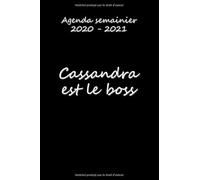 Agenda semainier 2020 - 2021 Cassandra est le boss