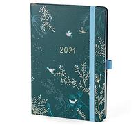 Agenda semainier 2021 Boxclever Press Everyday A5 avec mise en page verticale. Agenda familial 2021 de janvier à décembre 21 pour les objectifs et les grands projets avec onglets latéraux, poche, etc.