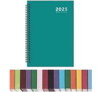 Agenda Semainier 2025 A5 À Spirale Bleu Sarcelle