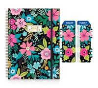 Agenda Semainier 2025 A5 Spirale - Planificateur Scolaire Janvier-Décembre avec Boucle pour Stylo, Règle Signet et Autocollants de Planification, Planificateur budgétaire en allemand