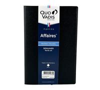 Agenda Semainier 2025 Affaires - 10 X 15 Cm - Noir - Quo Vadis