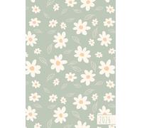 Agenda semainier 2026 A4 - Fleurs Vert Pastel: 1 semaine sur 2 pages, 12 mois de Janvier à Décembre, Grand format horizontal 21 x 29,7 cm, Hebdomadaire en Français