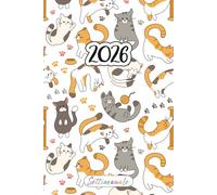 Agenda Semainier 2026 Chats: Planificateur Hebdomadaire Horizontale | 12 Mois, de Janvier à Décembre | Planner Français avec Vue Semaine sur Deux Pages