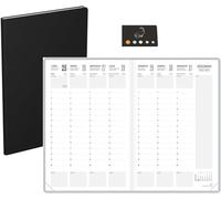Agenda semainier 2026 Classique Noir 21 x 29,7 Vertical + 1 Index Adhésif Blumie (Lecas Classique A4)
