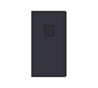 Agenda semainier 2026 de poche fin - Couverture douce au toucher - Bleu marine - Pour le travail, l'école, les voyages - Agenda quotidien compact pour les professionnels