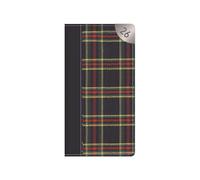 Agenda semainier 2026 de poche fin - Couverture tartan bleu - Agenda de voyage - Léger et compact