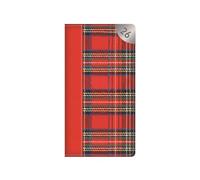 Agenda semainier 2026 de poche fin - Couverture tartan rouge - Agenda de voyage - Léger et compact