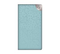 Agenda semainier 2026 fin de poche - Agenda semainier en similicuir texturé avec papillon bleu - Léger et compact - Organiseur de voyage pour étudiant