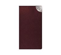Agenda semainier 2026 fin - Galet bordeaux texturé en simili cuir - Léger et compact - Pour la maison, le bureau, les étudiants