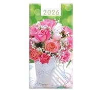 Agenda semainier 2026 fin - Motif floral lumineux - Motif floral romantique - Organiseur hebdomadaire - Cadeau pour le travail à la maison - Format portefeuille