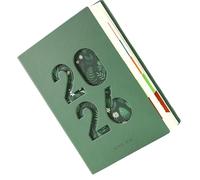 Agenda semainier 2026 - Journal A5 en cuir PU | Carnet de 365 jours avec calendrier mensuel et journal | Gestion du temps, organisation, notes et planification annuelle
