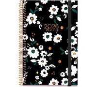 Agenda semainier 2026 similaire A6+(117x182 mm) planification hebdomadaire papier 80 g/m² ES-EN-PT noir garden
