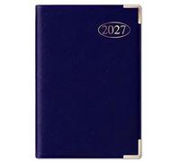 Agenda semainier 2027 de poche avec couverture souple Bleu marine Format A7 | Organiseur professionnel, léger et compact, portable, facile à transporter, planificateur scolaire et étudiant