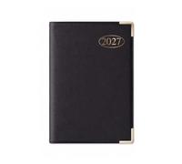 Agenda semainier 2027 de poche avec couverture souple Noir Format A7 | Organiseur professionnel, léger et compact, portable, facile à transporter, planificateur scolaire et étudiant
