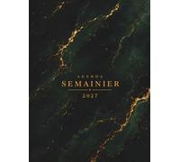 Agenda Semainier 2027: Planning Hebdomadaire A4 Vertical avec Horaires | 1 Semaine sur 2 Pages, Vue Mensuelle, Organisation & Planification | Agenda de Janvier à Décembre 2027.