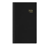 Agenda Semainier BREPOLS Breplan GENOVA 9x16cm Année civile 2026 Noir