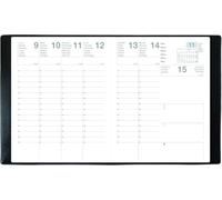 Agenda Semainier Civil 2027 Exdi Mercure ML Noir 21 x 27 cm, 1 semaine sur 2 pages