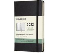 Agenda semainier Moleskine Format de poche Couverture rigide 2022 Noir Noir G