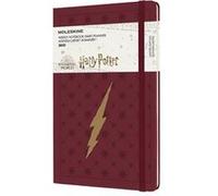 Moleskine Agenda Semainier 2022 Édition Limitée Harry Potter Lightning, Agenda Planner 12 Mois et Carnet de Notes Hebdomadaire avec Couverture Rigide, Grand Format 13 x 21 cm, Bordeaux, 144 Pages