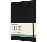Agenda semainier Moleskine Très grand format Couverture souple 2022 Noir Noir G