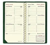 Agenda semainier poche long spiralé Planorizon Quo Vadis Impala noir 2010 G