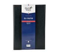 Agenda Semainier - Quo Vadis - EU 09/09 - 21x29,7 cm - Couverture vinyle - Noir Impala