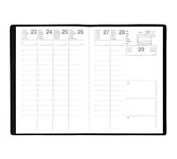 Agenda Semainier - QUO VADIS - MERCURE - Noir - 21 x 27 cm - 1 semaine sur 2 pages