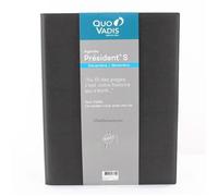 Agenda Semainier - QUO VADIS - Président S - 21 x 27 cm - Noir - Reliure spiralée