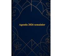 Agenda semainier, une semaine sur 2 pages en français et anglais, tous les jours et semaine de l'année en format 17x25cm