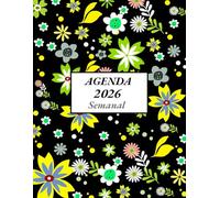 Agenda semanal 2026 12 meses con horas: de enero 2026 a diciembre 2026 | planificador semanal a4 con horario de 6:00 a 23:00 | 1 semana en 2 páginas