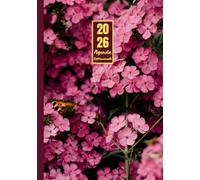 Agenda settimanale 2026 con orario: Fiori rosa | 12 mesi, Settimana su doppia pagina, Intervalli di 1 ora, Da Gennaio 2026 a Dicembre 2026, Formato A5 ... Personale, l'ufficio Aziendale e il Diario