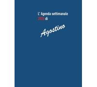 Agenda Settimanale 2026 - Formato 21,59 x 27,94 cm con 26 Pagine a Quadretti di 1 cm - Perfetto per Scuola, Ufficio e Casa - copertina Agostino